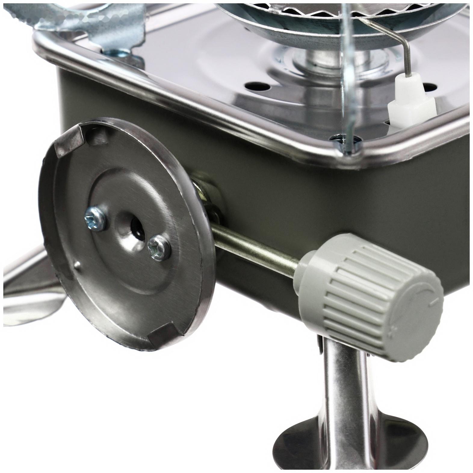 Плита газовая портативная maclay, для кемпинга, 15×15×9 см, квадратная