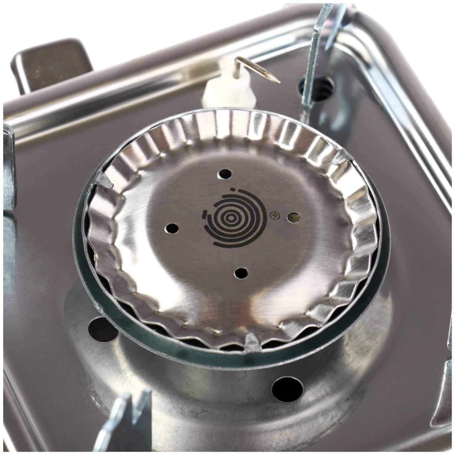 Плита газовая портативная maclay, для кемпинга, 15×15×9 см, квадратная