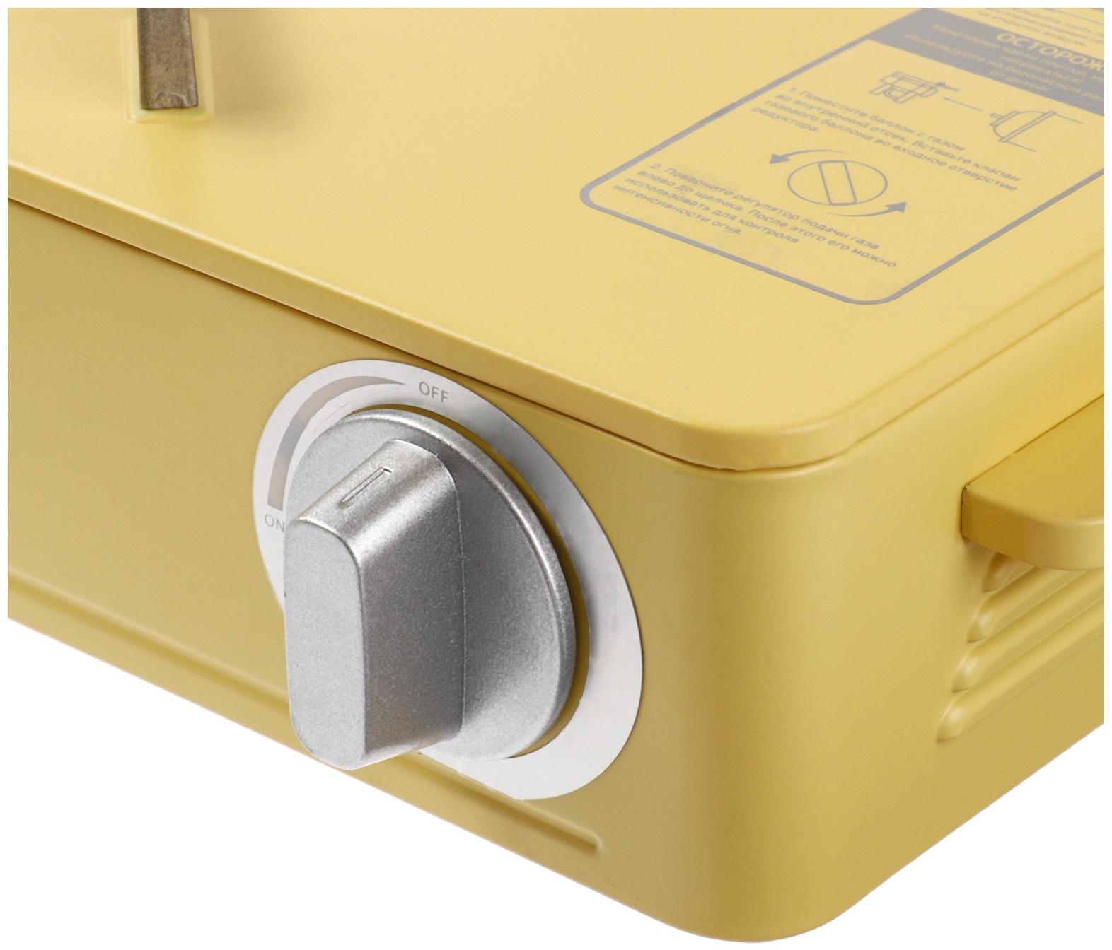 Плита газовая портативная maclay, для кемпинга, 20×32.5×10.5 см, бежевая