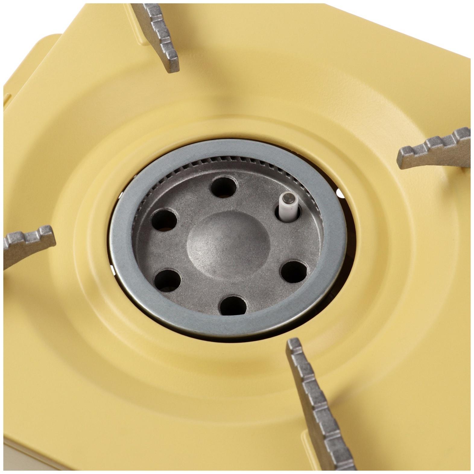 Плита газовая портативная maclay, для кемпинга, 20×32.5×10.5 см, бежевая