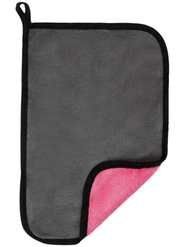 Тряпка для мытья авто, CARTAGE, микрофибра, 400 г/м², 20×30 cм, розово-серая