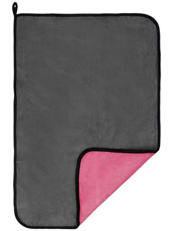 Тряпка для мытья авто, CARTAGE, микрофибра, 400 г/м², 40×60 cм, розово-серая