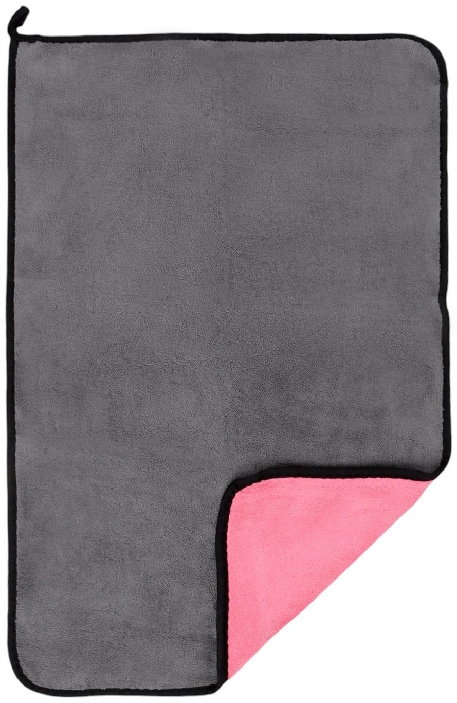 Тряпка для мытья авто CARTAGE, микрофибра, 40×60 см, розово-серый