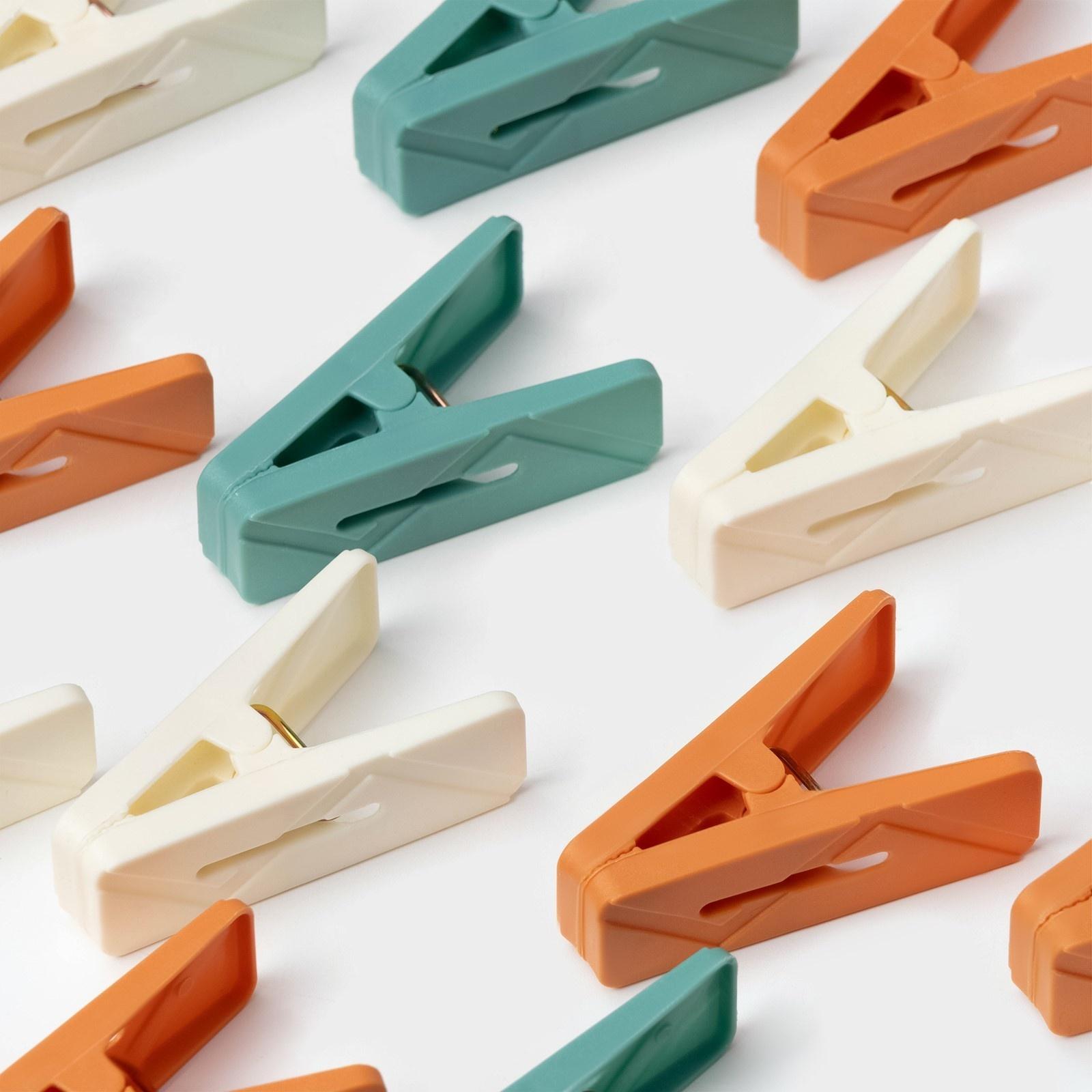 Прищепки для белья Доляна, 20 шт, верёвка бельевая 13 м, 6,5×2,3 см, ширина низа 3,8 см