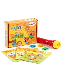 Игровой набор с проектором «Три кота», свет
