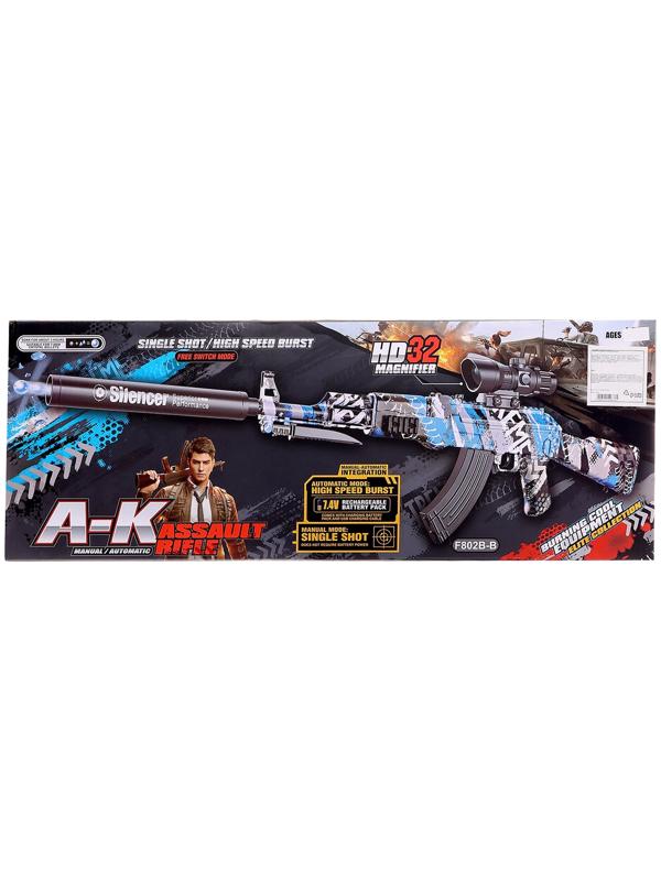 Автомат «АК-47», работает от аккумулятора, стреляет гелевыми пульками