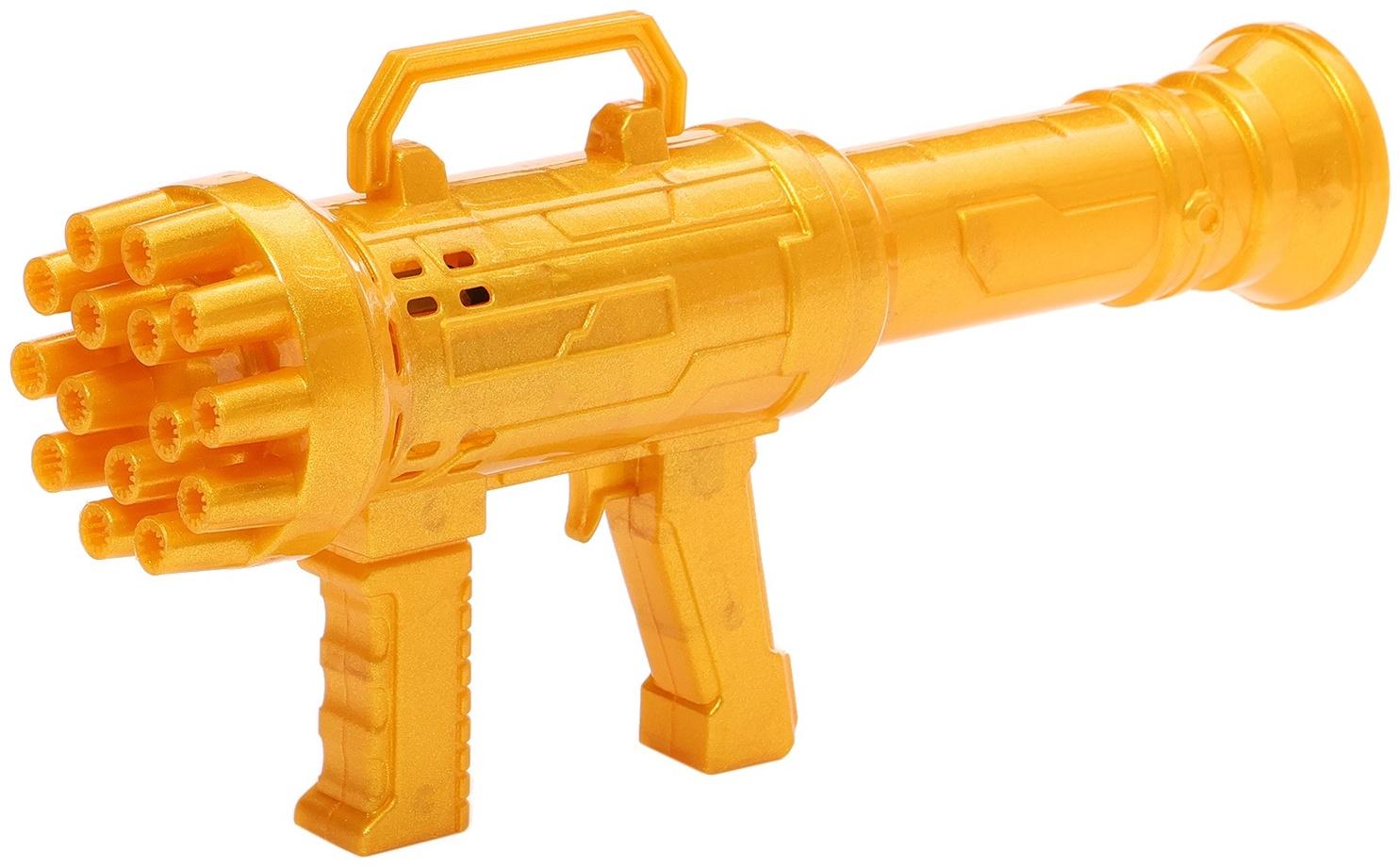 Генератор мыльных пузырей «Пулемёт», золотой, 23,6 × 10,8 см