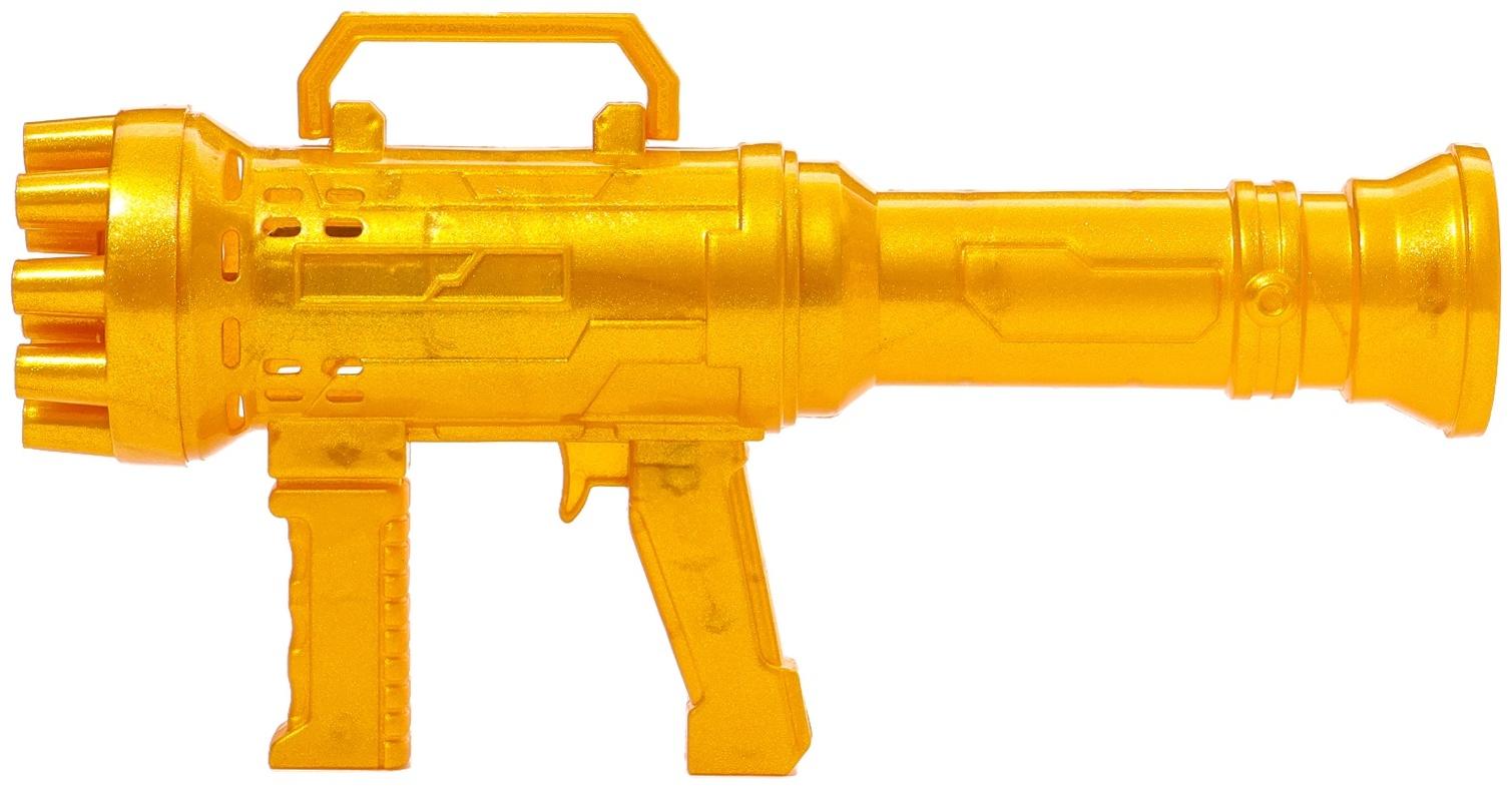 Генератор мыльных пузырей «Пулемёт», золотой, 23,6 × 10,8 см