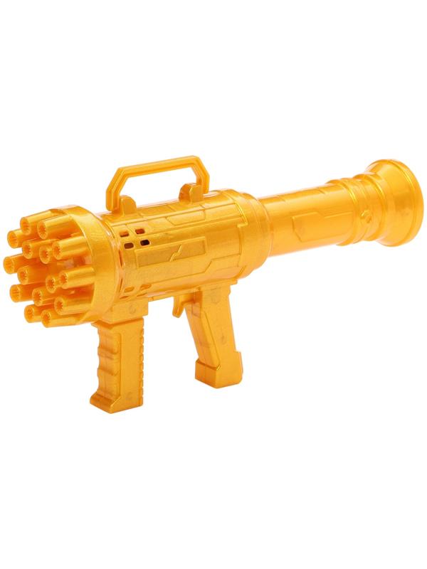 Генератор мыльных пузырей «Пулемёт», золотой, 23,6 × 10,8 см