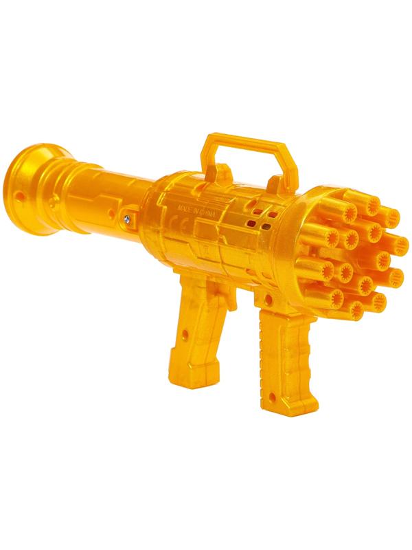 Генератор мыльных пузырей «Пулемёт», золотой, 23,6 × 10,8 см