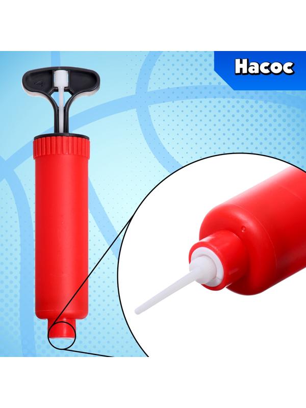 Баскетбольное кольцо с щитом «Настоящий мастер», мяч и насос в наборе, диаметр мяча 15 см, кольца 25 см