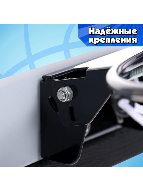 Баскетбольное кольцо с щитом «Настоящий мастер», мяч и насос в наборе, диаметр мяча 15 см, кольца 25 см