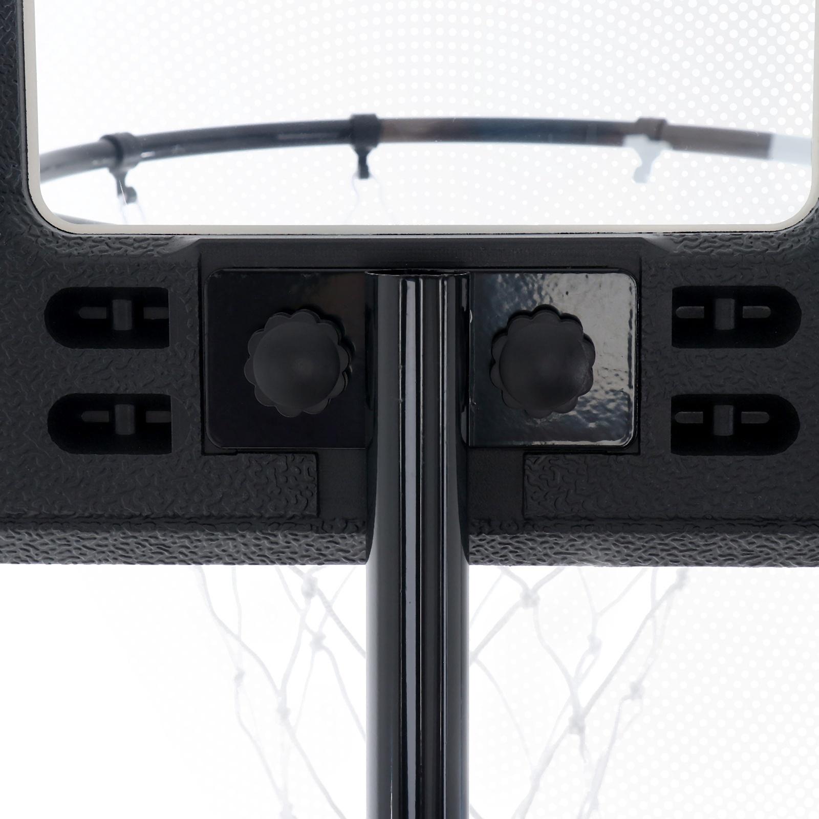 Баскетбольное кольцо с щитом и стойкой, мяч и насос в наборе, диаметр мяча 21 см, кольца 30 см