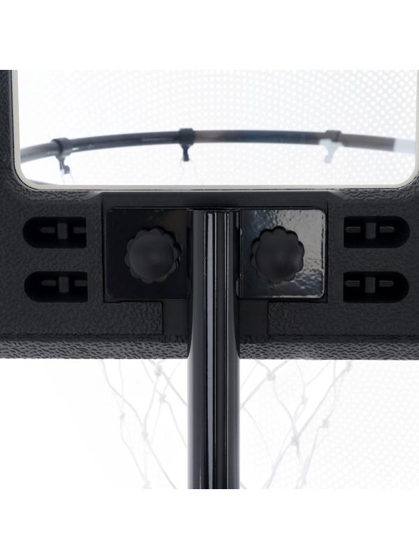 Баскетбольное кольцо с щитом и стойкой, мяч и насос в наборе, диаметр мяча 21 см, кольца 30 см