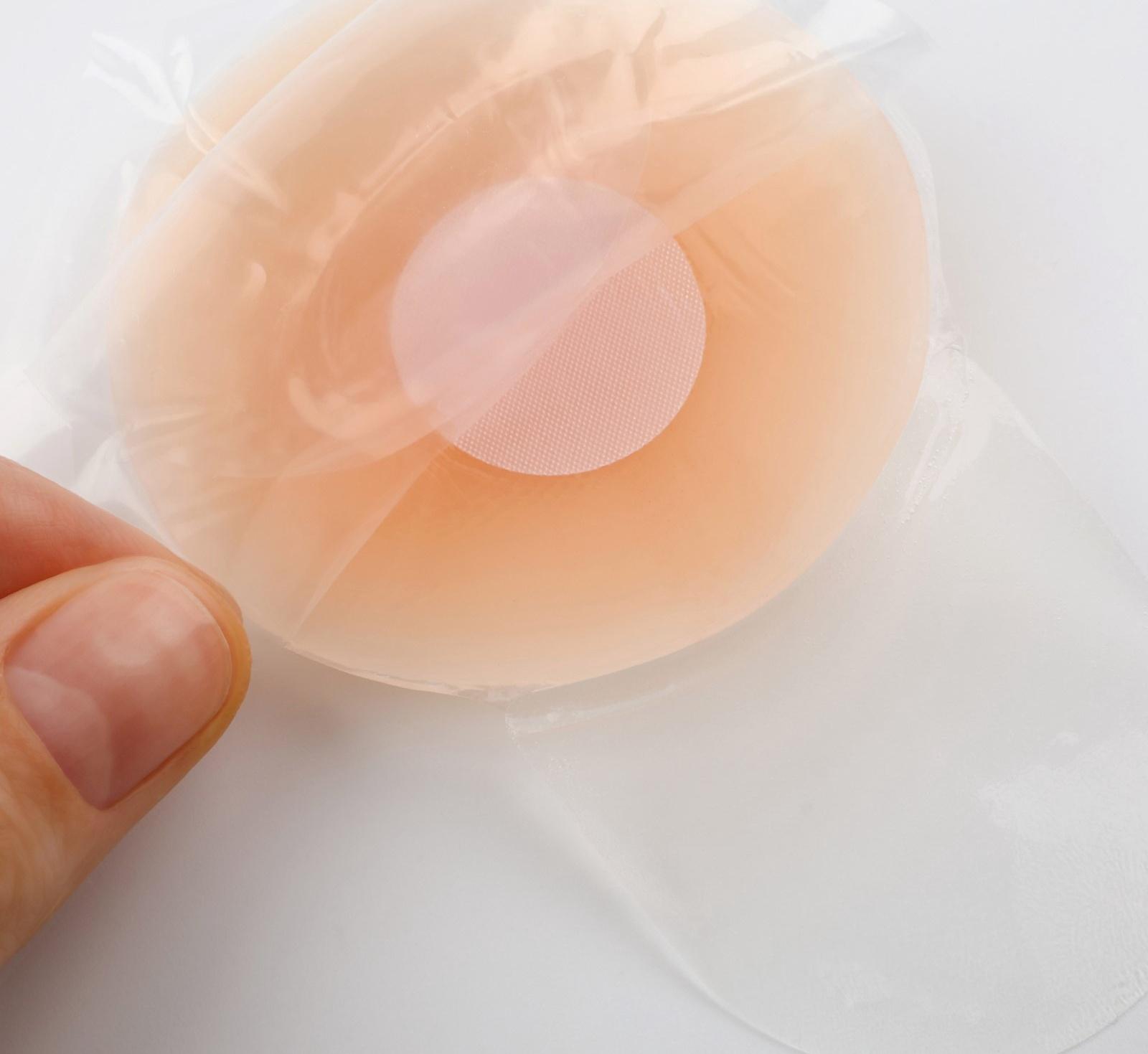 Стикини многоразовые, с подтяжкой, d = 6,5 см, цвет бежевый