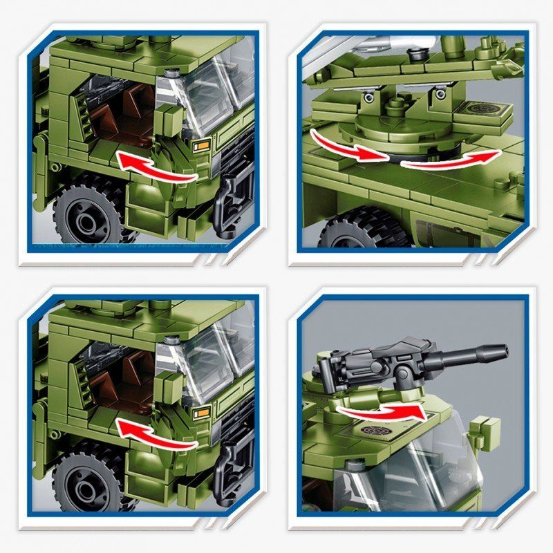 Конструктор Sembo Block «Транспортно-пусковая установка с БПЛА» 105621 Iron Blood Heavy Equipment / 442 детали