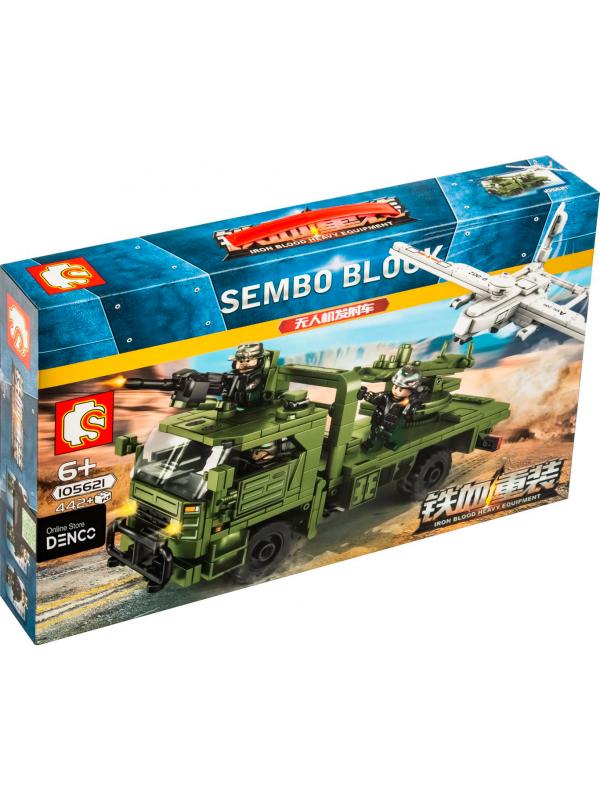 Конструктор Sembo Block «Транспортно-пусковая установка с БПЛА» 105621 Iron Blood Heavy Equipment / 442 детали