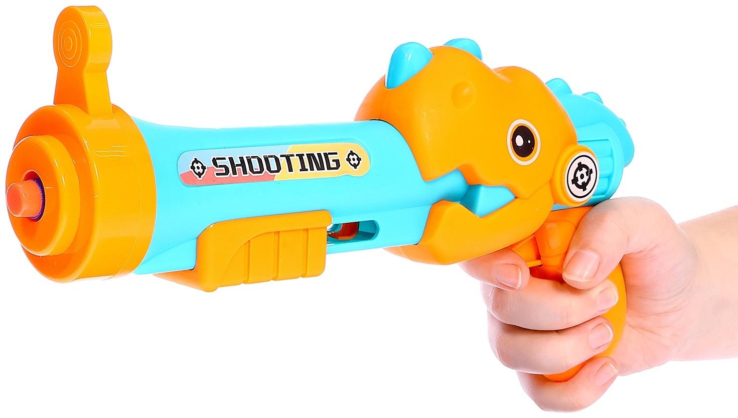 Пистолет «Дино», стреляет мягкими пульками и шариками, МИКС
