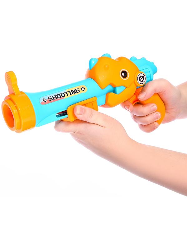 Пистолет «Дино», стреляет мягкими пульками и шариками, МИКС