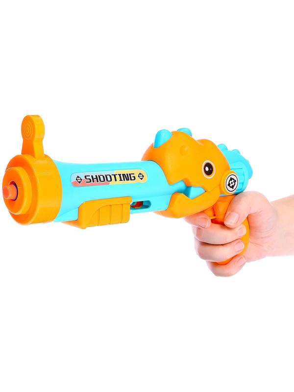 Пистолет «Дино», стреляет мягкими пульками и шариками, МИКС