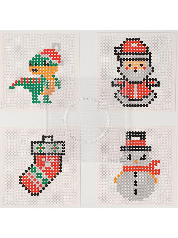 Термомозаика на новый год «Праздничная сказка» с пинцетом, набор для творчества