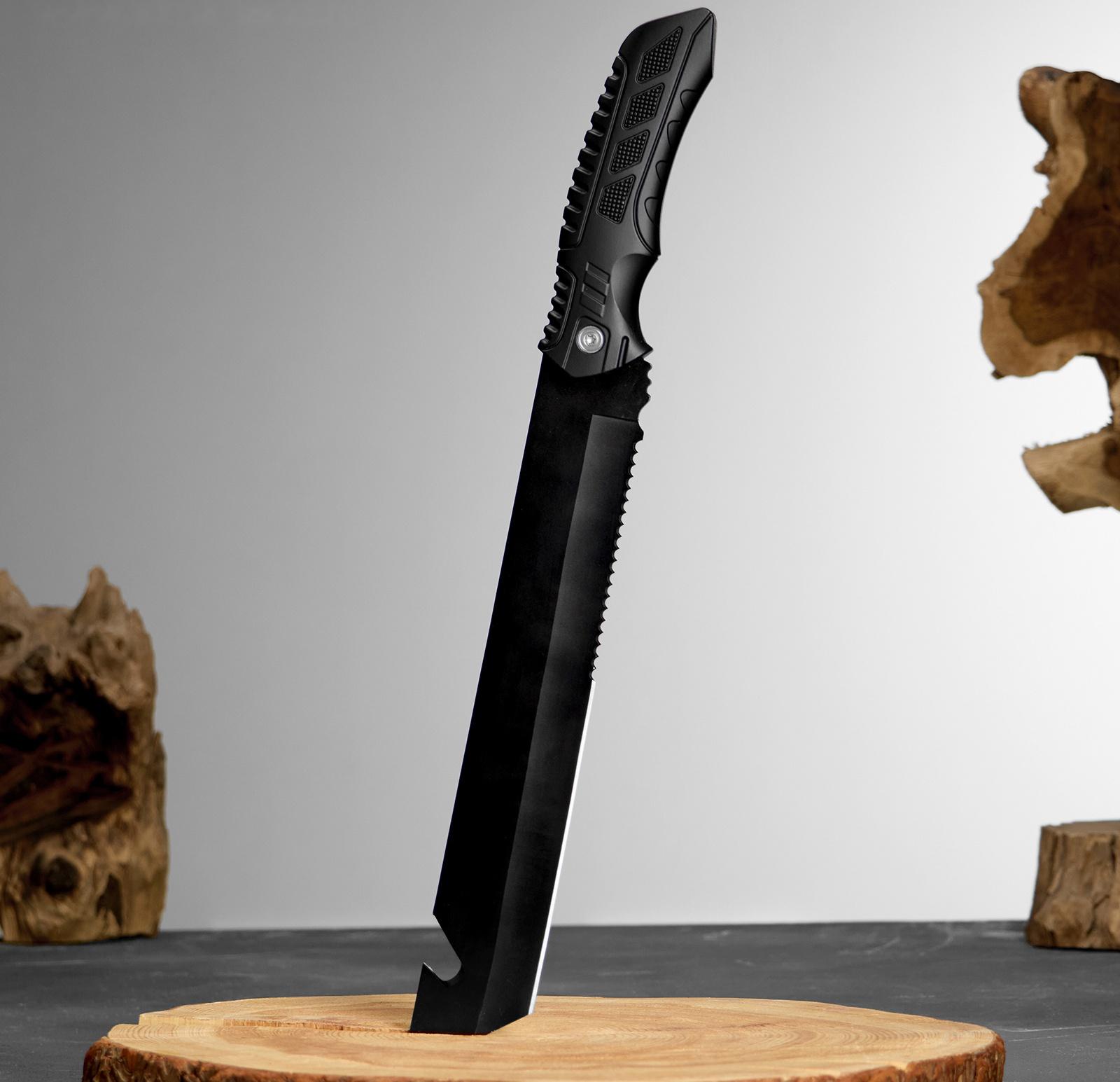 Нож-мачете туристический 40см, клинок 250мм/3мм, со стропорезом