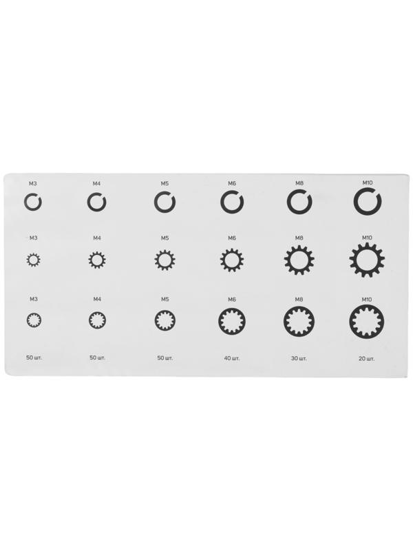 Набор гроверы и корончатые шайбы ТУНДРА krep, 720 предметов