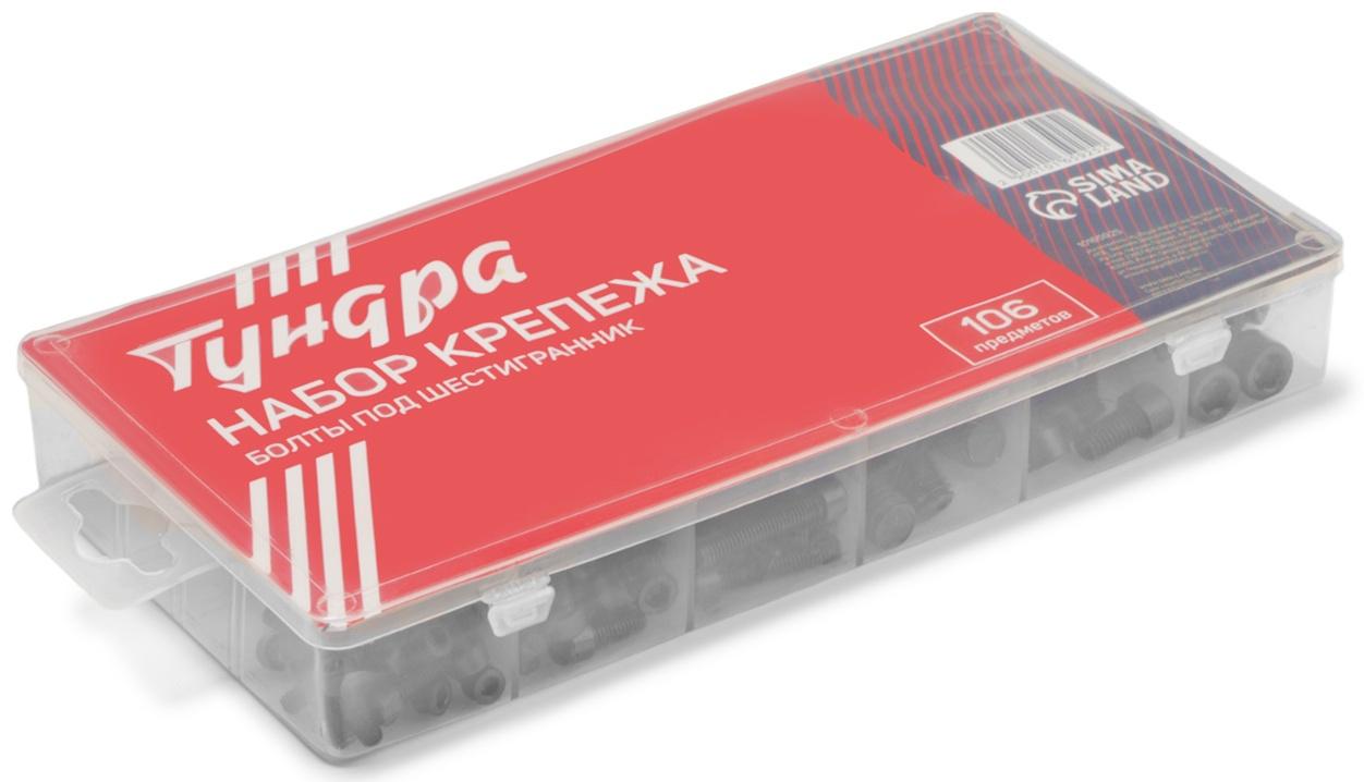 Набор болтов под шестигранник ТУНДРА krep, 106 предметов