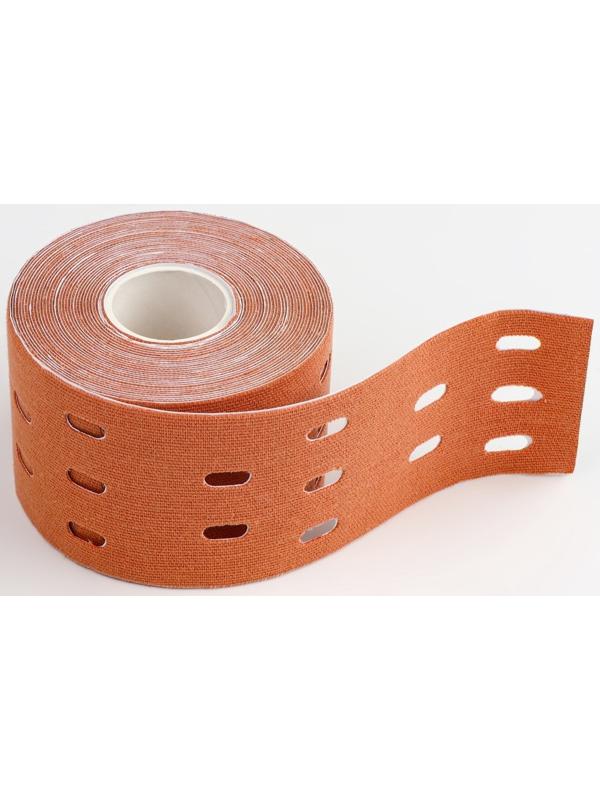 Кинезио - тейп, с перфорацией, 5 см × 5 м, цвет бежевый