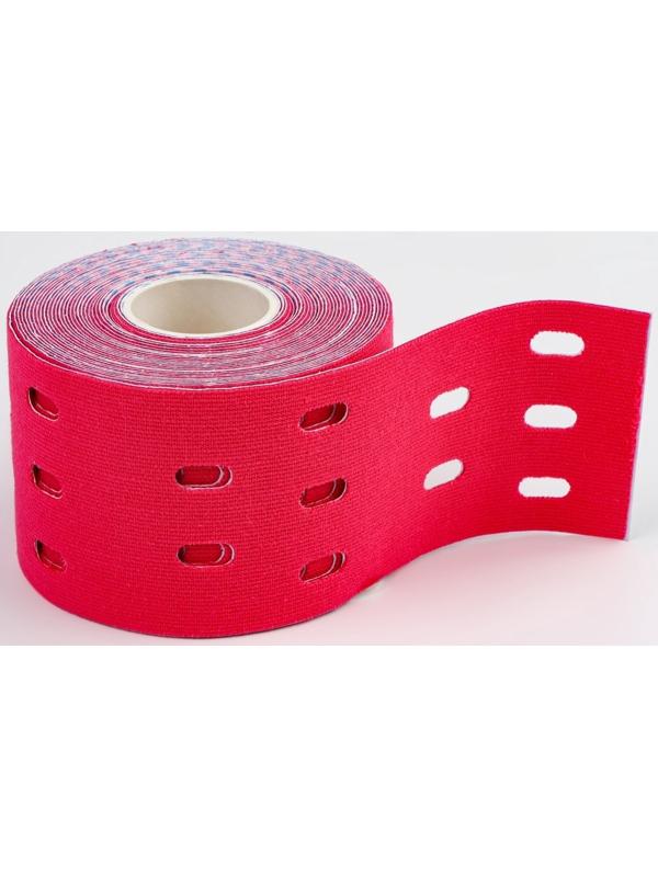 Кинезио - тейп, с перфорацией, 5 см × 5 м, цвет розовый