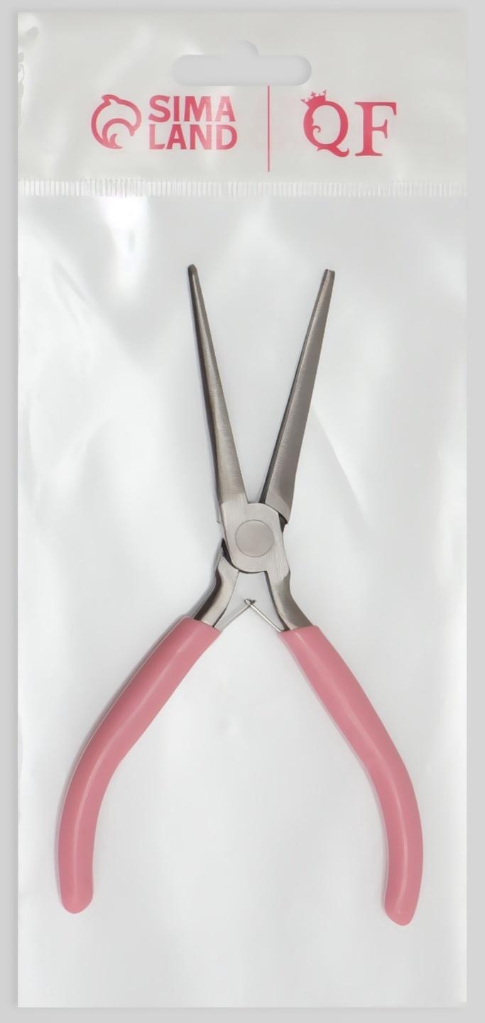 Тонкогубцы для моделирования ногтей, 15 см, розовые