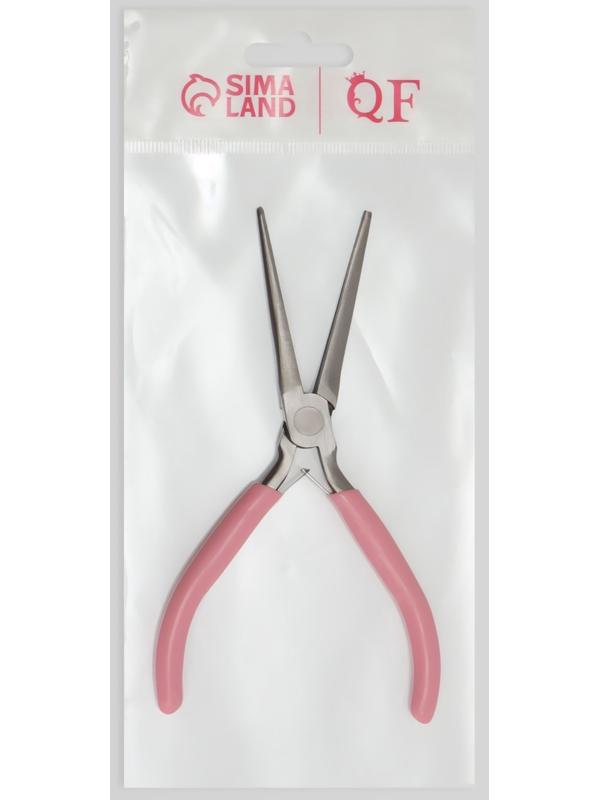 Тонкогубцы для моделирования ногтей, 15 см, розовые