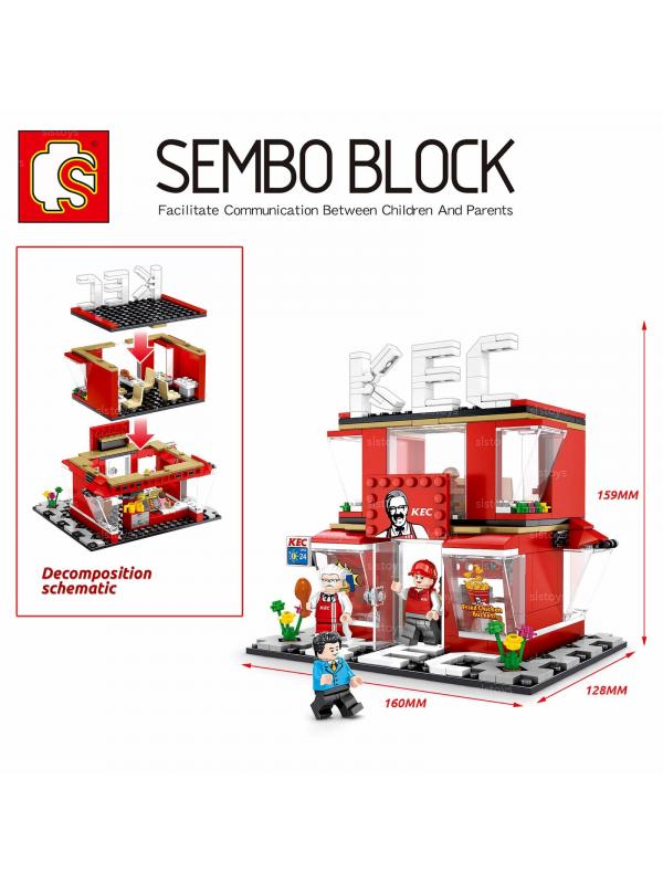 Конструктор Sembo Block «Закусочная» 601018 / 282 детали