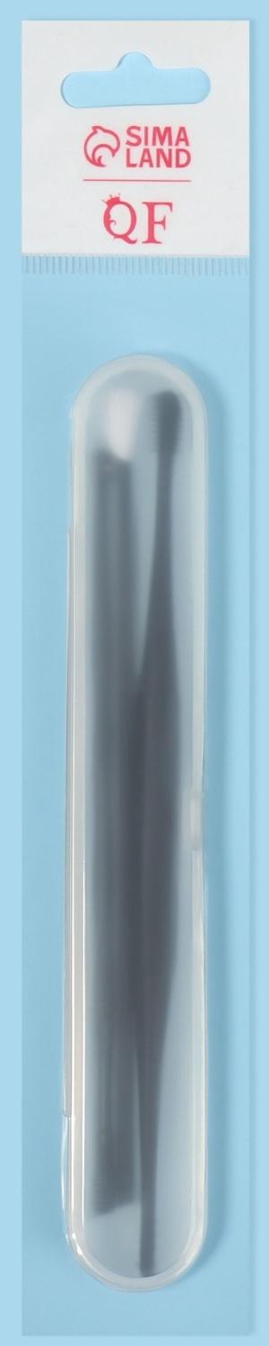 Набор для чистки ушей, 3 предмета, 15,3 × 2,4 × 1,1 см, в пластиковом футляре, цвет чёрный