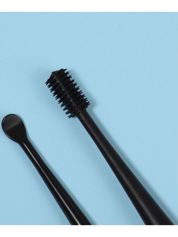 Набор для чистки ушей, 3 предмета, 15,3 × 2,4 × 1,1 см, в пластиковом футляре, цвет чёрный