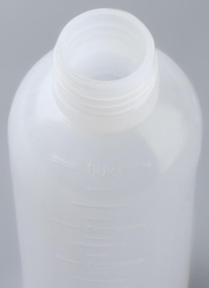 Бутылочка для окрашивания, с дозатором, 17 × 4,5 см, цвет белый