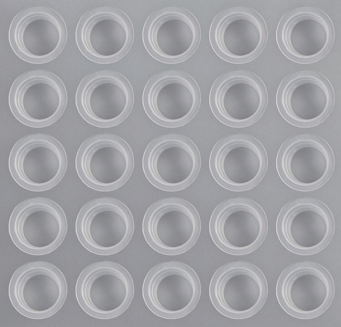 Колпачки для краски, d = 14 мм, набор - 25 шт, цвет прозрачный