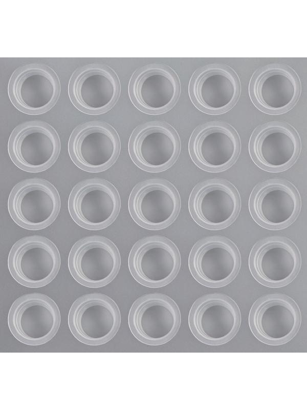 Колпачки для краски, d = 14 мм, набор - 25 шт, цвет прозрачный