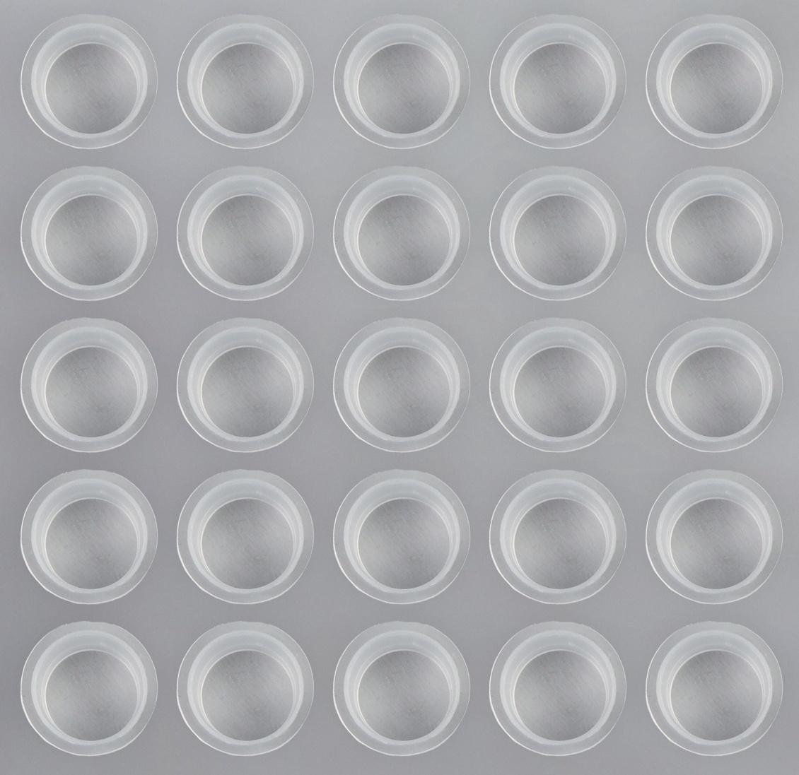 Колпачки для краски, d = 17 мм, набор - 25 шт, цвет прозрачный