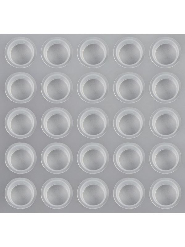 Колпачки для краски, d = 17 мм, набор - 25 шт, цвет прозрачный