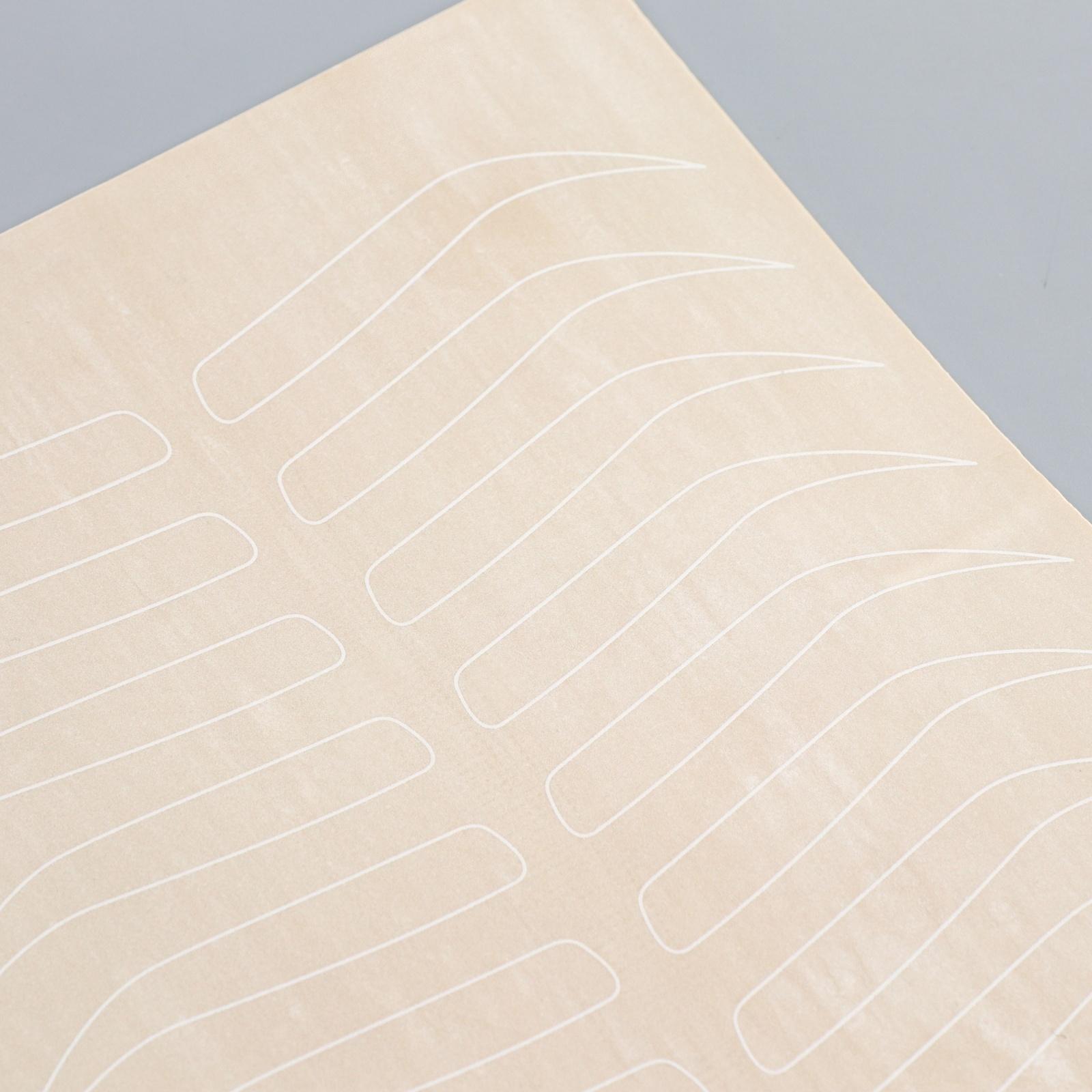 Искусственная кожа для тату и татуажа бровей, 19 × 14,5 см, цвет бежевый