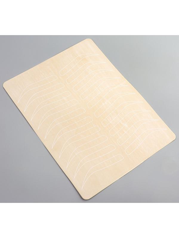 Искусственная кожа для тату и татуажа бровей, 19 × 14,5 см, цвет бежевый