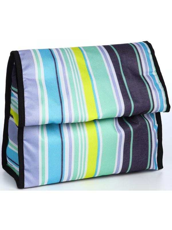 Сумка хозяйственная складная на липучке, 2 колеса, наружный карман, цвет разноцветный