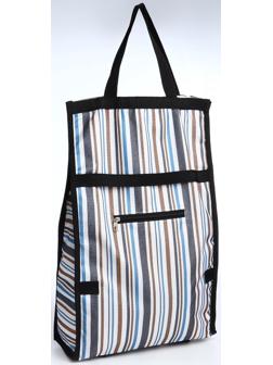 Сумка хозяйственная складная на липучке, 2 колеса, цвет разноцветный