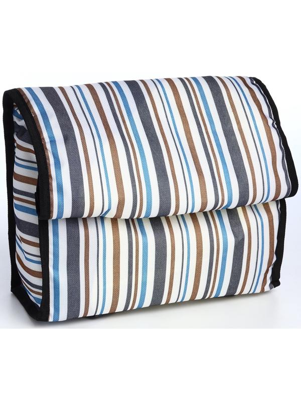 Сумка хозяйственная складная на липучке, 2 колеса, цвет разноцветный