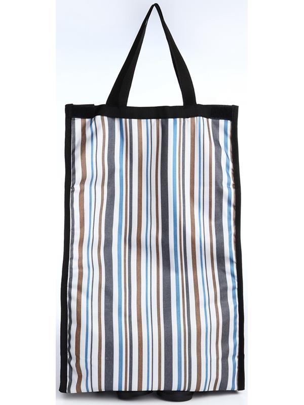 Сумка хозяйственная складная на липучке, 2 колеса, цвет разноцветный