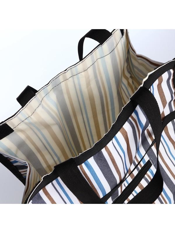 Сумка хозяйственная складная на липучке, 2 колеса, цвет разноцветный