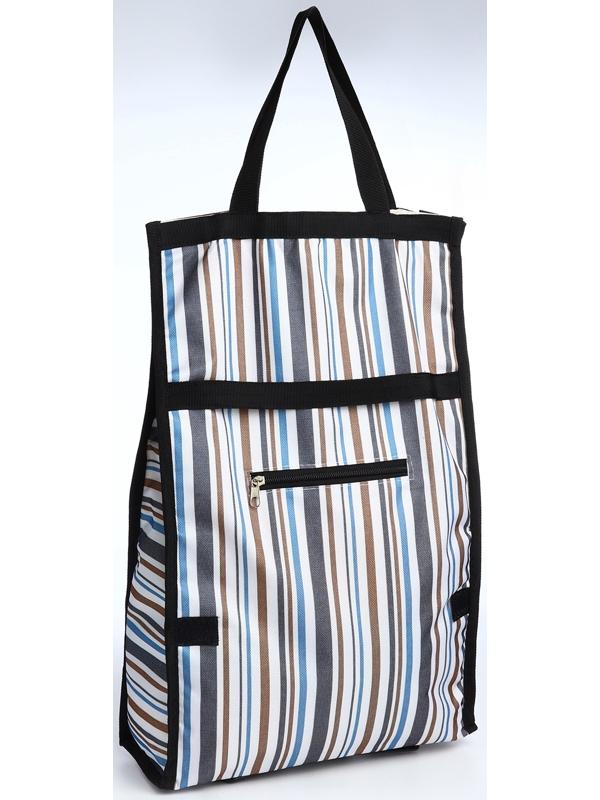 Сумка хозяйственная складная на липучке, 2 колеса, цвет разноцветный