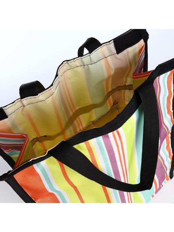 Сумка хозяйственная складная на липучке, 2 колеса, наружный карман, цвет разноцветный