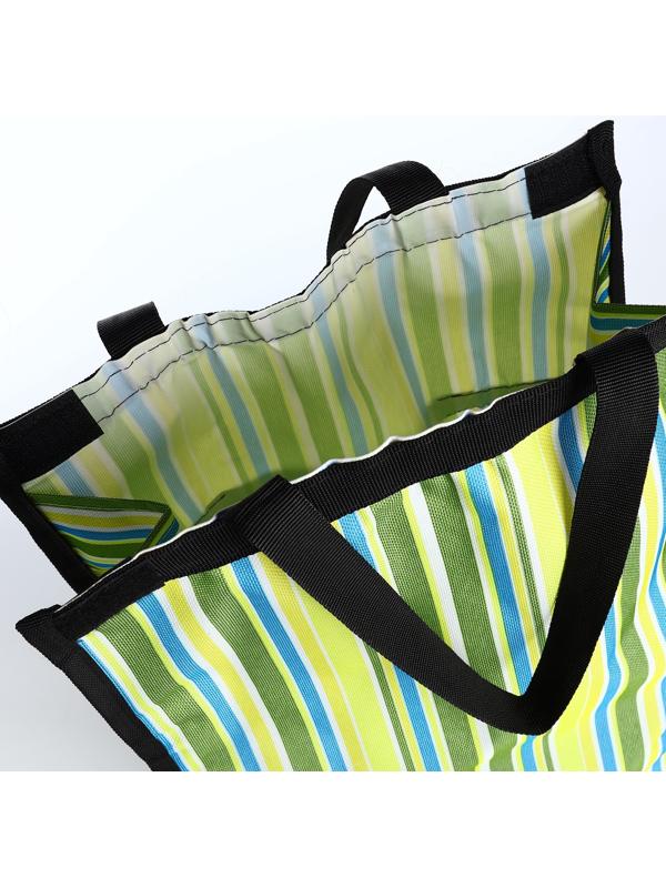 Сумка хозяйственная складная на липучке, 2 колеса, наружный карман, цвет зелёный